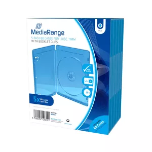 MediaRange BOX38 чехлы для оптических дисков Чехол для дисков Blu-ray 1 диск (ов) Синий