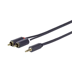 Vivolink PROMJRCA2 audio kabelis 2 m 3.5mm 2 x RCA Melns