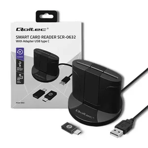 Qoltec 50632 считыватель сим-карт USB 2.0 Черный