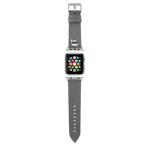 Karl Lagerfeld Pasek KLAWMOKHG Apple Watch 38/40/41mm sudraba/sudraba siksniņa Saffiano Karl Heads