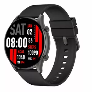 Kieslect Kr Calling Smart Watch with Fintess tracker Hear rate & Sp02 monitor 1.32'' Amoled Black
