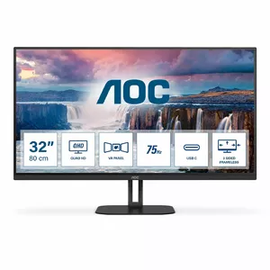 AOC V5 Q32V5CE/BK monitori 80 cm (31.5") 2560 x 1440 pikseļi LED Melns