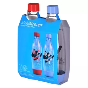 Литровая бутылка SodaStream белая Fuse с цветочным узором Twinpack