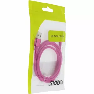 Кабель MOB:A USB-A - lightning 2.4A, 1м, розовый / 383209