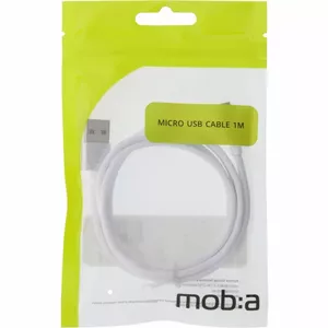 Кабель MOB:A USB-A - MicroUSB 2.4A, 1м, белый / 383205