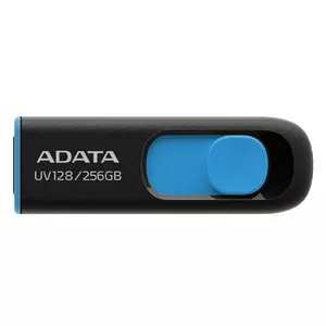 ADATA UV128 USB zibatmiņa 256 GB USB Type-A 3.2 Gen 1 (3.1 Gen 1) Melns, Zils