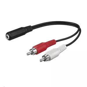 Microconnect AUDALH02 аудио кабель 0,2 m 2 x RCA 3,5 мм Красный