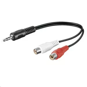 Microconnect 3.5mm/2xRCA, 0.2m аудио кабель 0,2 m 3,5 мм Черный