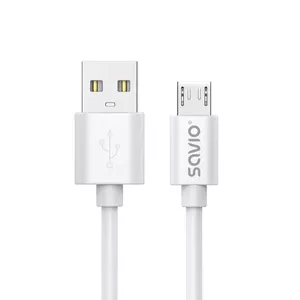 Savio USB cable 3 m USB 2.0 USB A - Micro USB White CL-167 USB кабель Micro-USB A Белый