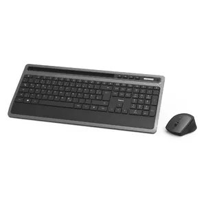 Hama KMW-600 клавиатура Мышь входит в комплектацию Беспроводной RF QWERTZ Немецкий Антрацит, Черный