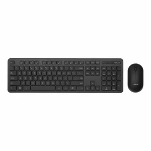 Комплект клавиатуры и мыши Asus CW100 Комплект клавиатуры и мыши, беспроводной, мышь в комплекте, батарейки в комплекте, пользовательский интерфейс, черный