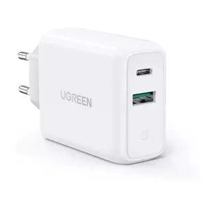 Ugreen 60468 mobile device charger Tablet, Telephone, Universal White AC Fast charging Indoor