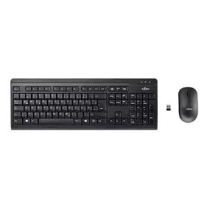 Fujitsu LX410 keyboard Mouse included RF Wireless QWERTZ Czech, Slovakian Black