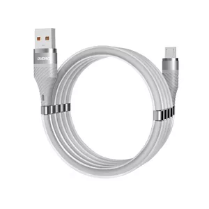 Dudao самоорганизующийся магнитный USB - micro USB кабель 5 A 1 м светло-серый (L1xsM светло-серый)