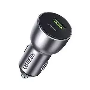Ugreen 60980 mobile device charger Universal Silver Cigar lighter Fast charging Auto