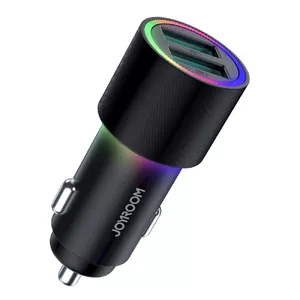 Автомобильное зарядное устройство Joyroom 2 x USB с подсветкой 24 Вт черный (JR-CL10)