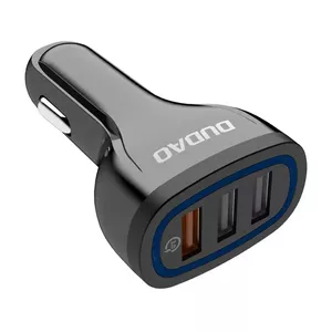 Автомобильное зарядное устройство Dudao Быстрая зарядка Quick Charge 3.0 QC3.0 2.4A 18W 3x USB черный (R7S черный)