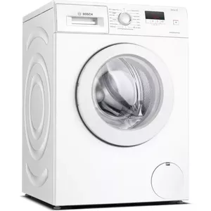 Bosch veļas mazgājamā mašīna WAJ240L3SN 2. sērija, C energoefektivitātes klase, priekšējā iekraušana, 8 kg veļas ietilpība, 1200 apgriezienu/min, dziļums 54,6 cm, platums 59,8 cm, displejs, LED, balta