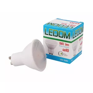 Светодиодная лампа GU10 230V 7W 120° 581lm нейтральный белый, LEDOM
