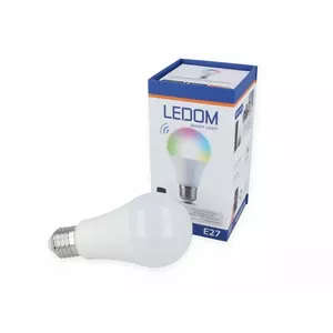Светодиодная лампа E27 230V A60 10W RGB + CCT, Wi-Fi, TUYA, LEDOM