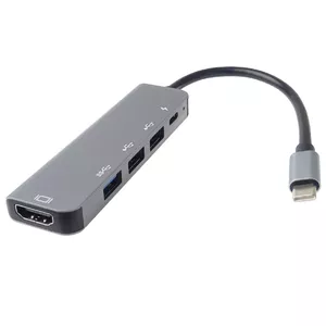 PremiumCord USB-C na HDMI + USB3.0 + 2x USB2.0 + PD (доставка питания) адаптер