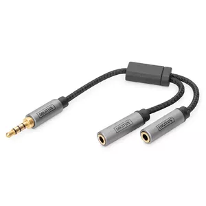 Digitus DB-510320-002-S audio kabelis 0,2 m 2 x 3.5mm Melns