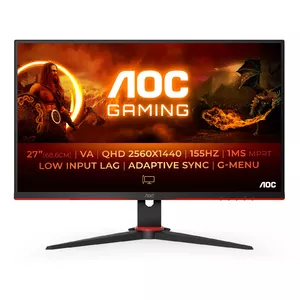 AOC G2 Q27G2E/BK monitori 68,6 cm (27") 2560 x 1440 pikseļi Quad HD Melns, Sarkans