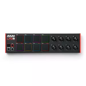 Akai LPD8 MKII MIDI tastatūra 8 taustiņi USB Melns, Sarkans