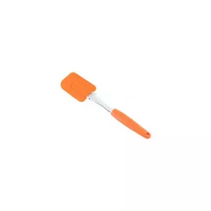 "Silicone spatula. Temperature range: -40 to 260 * C. Can be used in freezers, microwave ovens, and ovens. Non-stick surface. Available in reflective ORANGE Size: 26.5 x 6 x 1.8cm