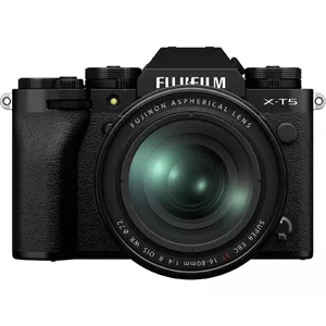 Fujifilm X -T5 + XF16-80mmF4 R OIS WR MILC 40,2 MP X-Trans CMOS 5 HR 7728 x 5152 pikseļi Melns