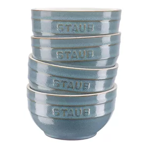 Staub Ceramique Набор чаш 0,4 L Круглый Kерамический Бирюзовый 4 шт