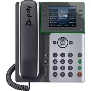 POLY Edge E320 IP-телефон Черный, Серебристый 8 линий