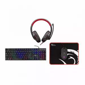 WHITE SHARK COMANCHE-3 Gaming set for beginners, gaming keyboard, gaming mouse, gaming headset and mouse pad (Nordic)