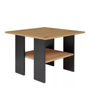 Topeshop MODERNA ART/CZERŃ kafijas galdiņš, stilīgs galdiņš Kvadrātveida forma 4 kāja (-s)