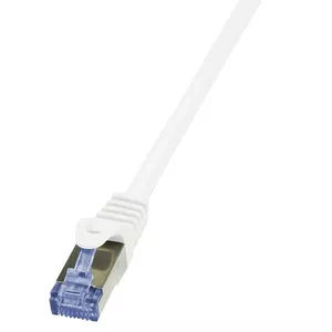 LogiLink 0.25m Cat.6A 10G S/FTP tīkla kabelis Balts 0,25 m Cat6a S/FTP (S-STP)
