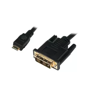 LogiLink Mini-HDMI - DVI-D M/M 1m Черный