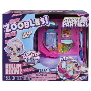Zoobles Rollin’ Roomz Splash Bash 2-in-1 Transforming Playset with Exclusive Z-Girl Collectible Figure, Kids Toys for Girls Ages 5 and up