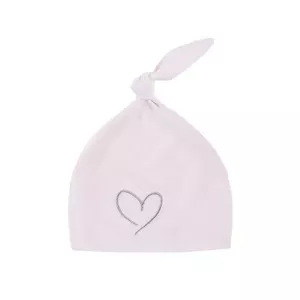 Jaundzimušā cepure kokvilnas rozā sirds 0-1 mēnesis