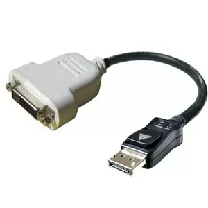 DELL DisplayPort - DVI-D 0,23 m Melns, Balts