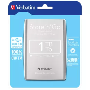 Verbatim Store 'n' Go ārējais cietais disks 1 TB Sudrabs