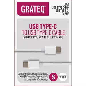 GRATEQ 85059 USB kabelis 1 m USB 2.0 USB C Micro-USB B Balts
