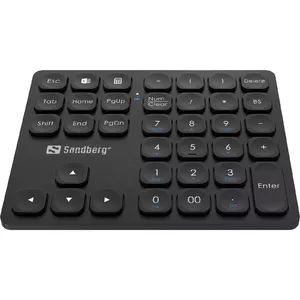 Sandberg 630-09 tastatūra RF bezvadu + USB Melns