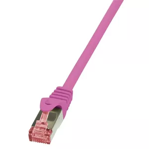 LogiLink Cat.6 S/FTP, 0.25m tīkla kabelis Rozā 0,25 m Cat6 S/FTP (S-STP)
