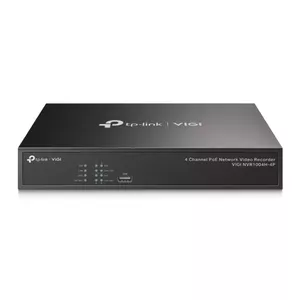 TP-Link VIGI NVR1004H-4P tīkla video ierakstītājs (NVR) Melns