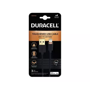 Duracell USB7012A lightning kabelis Melns