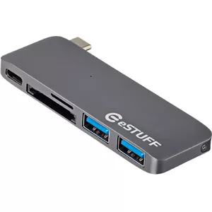 eSTUFF ES84121-GREY док-станция для ноутбука USB 3.2 Gen 1 (3.1 Gen 1) Type-C Серый