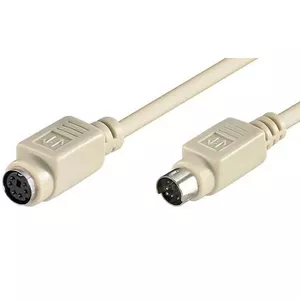 Microconnect Extension PS/2 MD6 (2m) tastatūras video peles (KVM) kabelis Pelēks