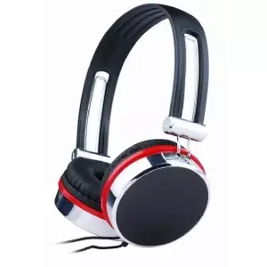 Gembird MHP-903 headphones/headset Wired Head-band Music Black, Red, Stainless steel