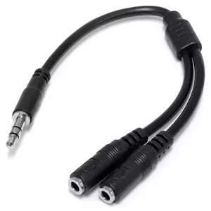 StarTech.com MUY1MFFS аудио кабель 0,2 m 3,5 мм 2x3.5mm Черный