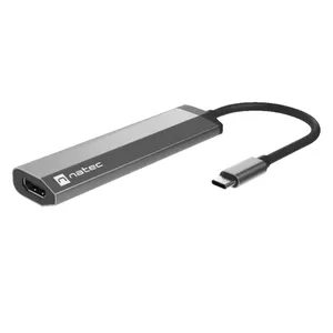NATEC Fowler Slim Проводная USB 3.2 Gen 1 (3.1 Gen 1) Type-C Черный, Хромовый